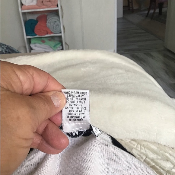 Lauren Michelle cardigan black white open front size L 🌹great look sharp - Picture 6 of 7